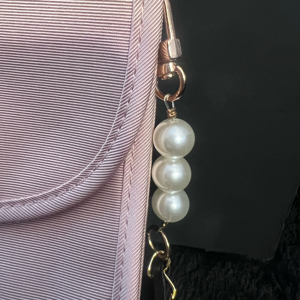 Gucci Pink Satin Chain Crossbody with Pom Pom Charm - Picture 7 of 11